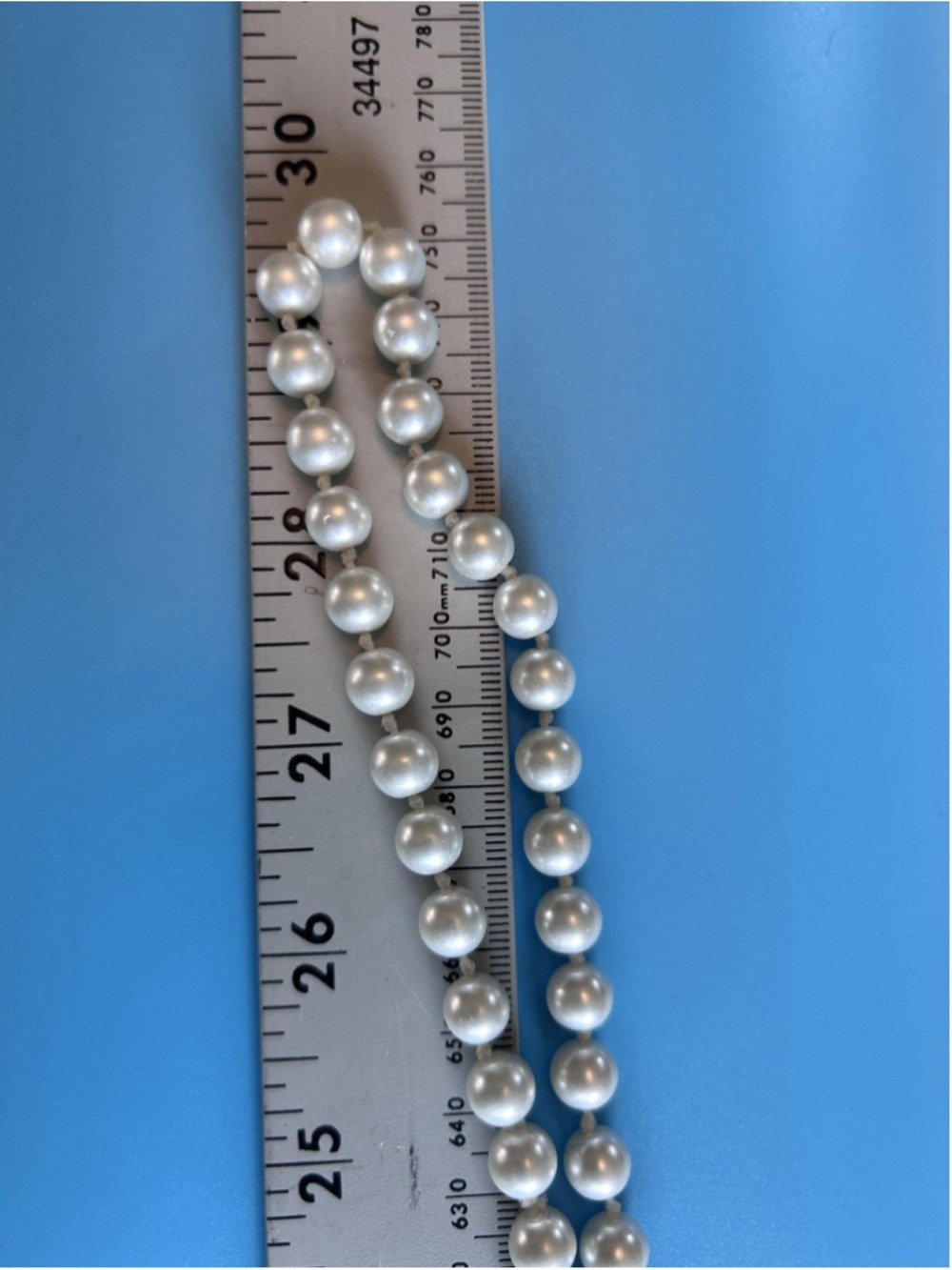 Necklace‎ White Imitation Pearl Beaded Endless Strand Classic Layering Womens - Picture 6 of 6